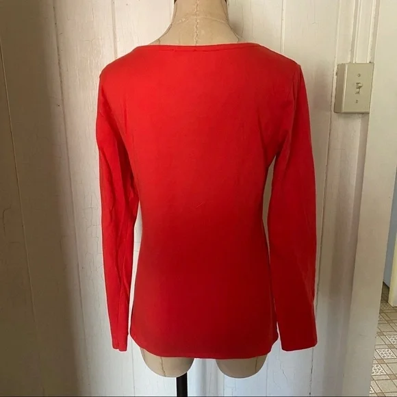KENZO Girls sz 16A XL Red Long Sleeve Tshirt Tiger - Picture 3 of 8
